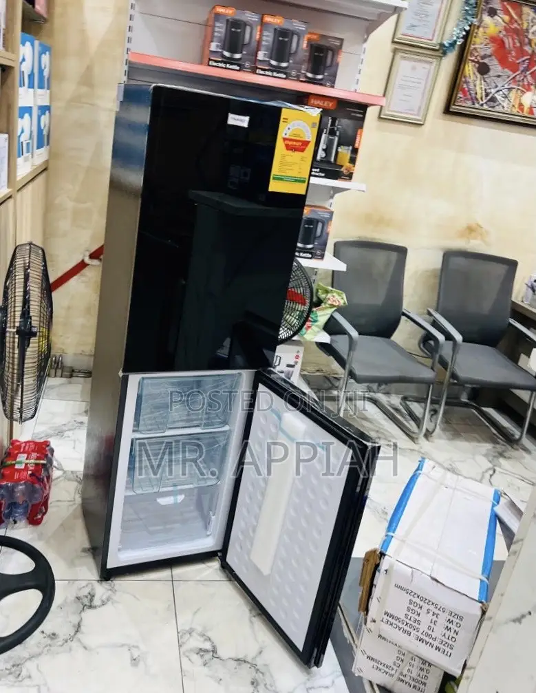 Long Lasting Nasco 2 Door Electric Refrigerator(Black) 