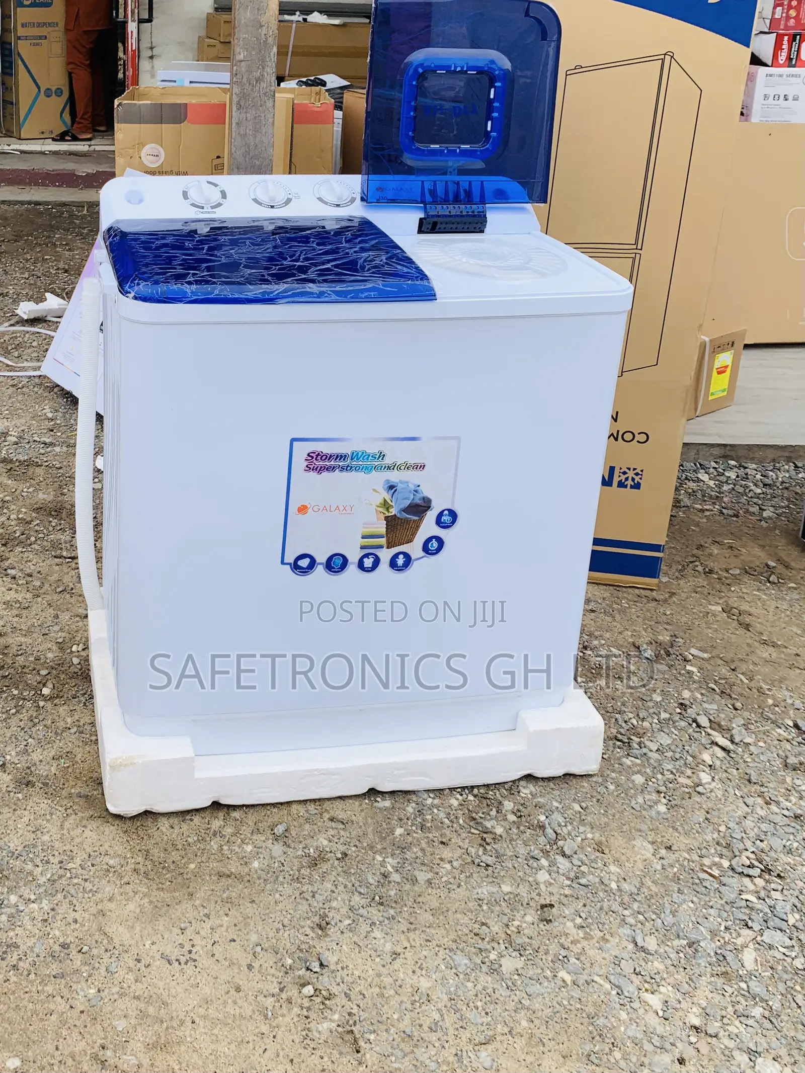 Exclusive White Galaxy 13kg Semi-Automatic Twin Tub Washing Machine