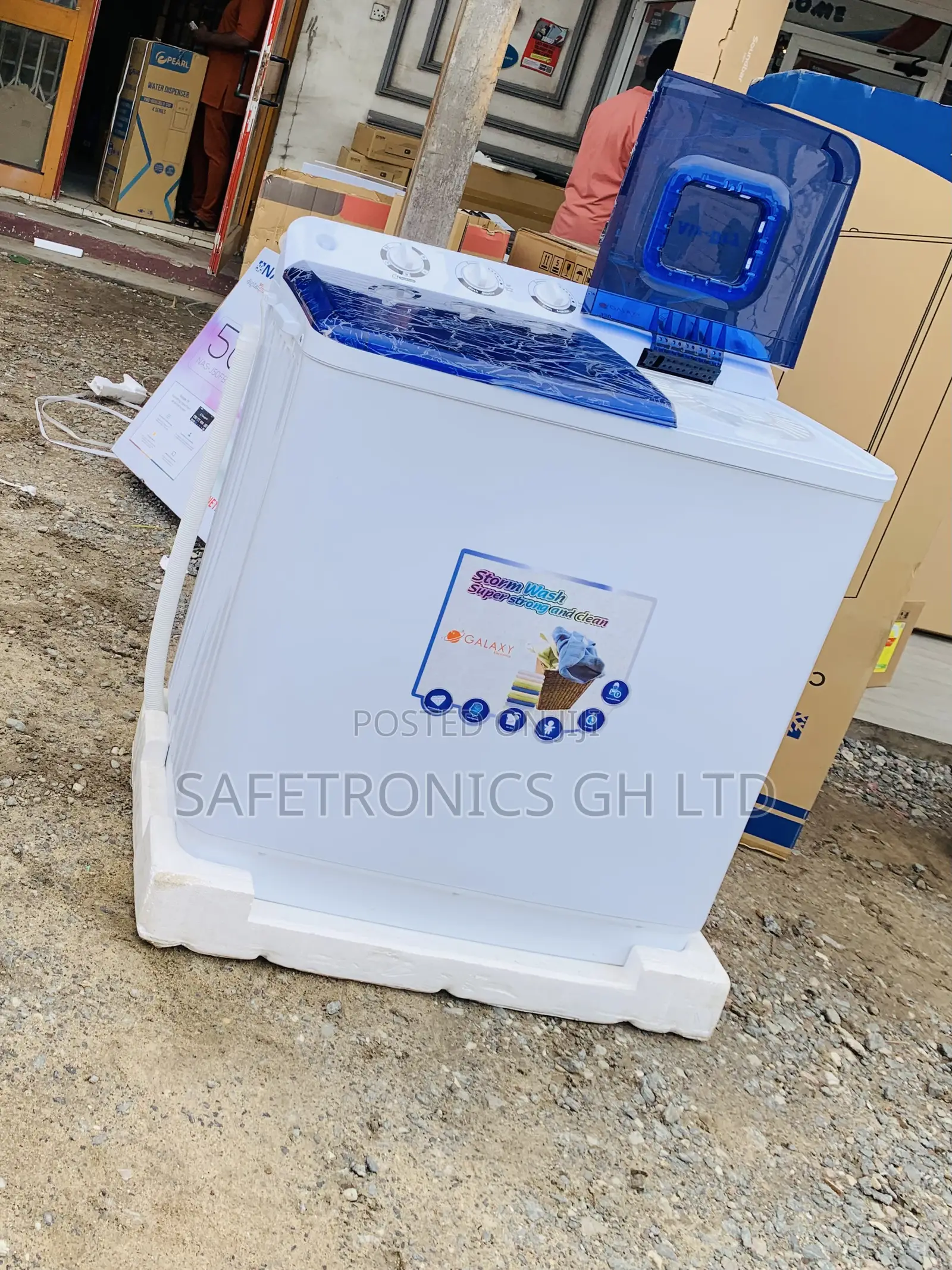 Exclusive White Galaxy 13kg Semi-Automatic Twin Tub Washing Machine