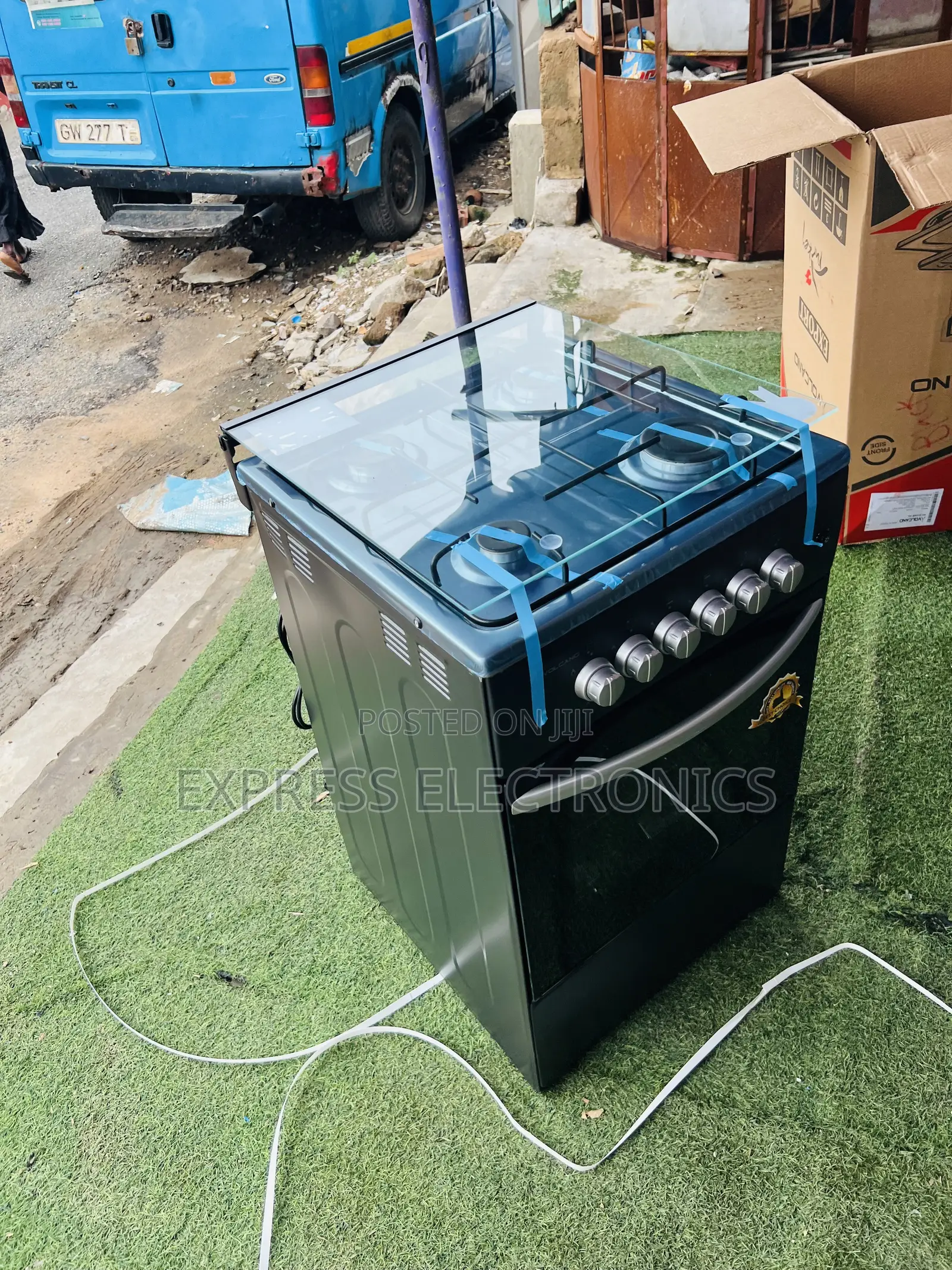 Available Now at Store Volcano Gas Cooker Oven 4burner 50/50