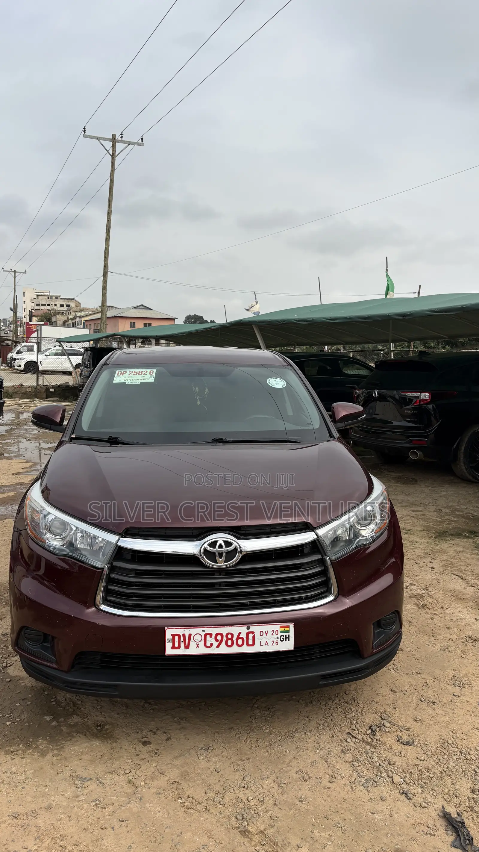 Toyota Highlander LE V6 4x4 (3.5L 6cyl 6A) 2016 Burgundy