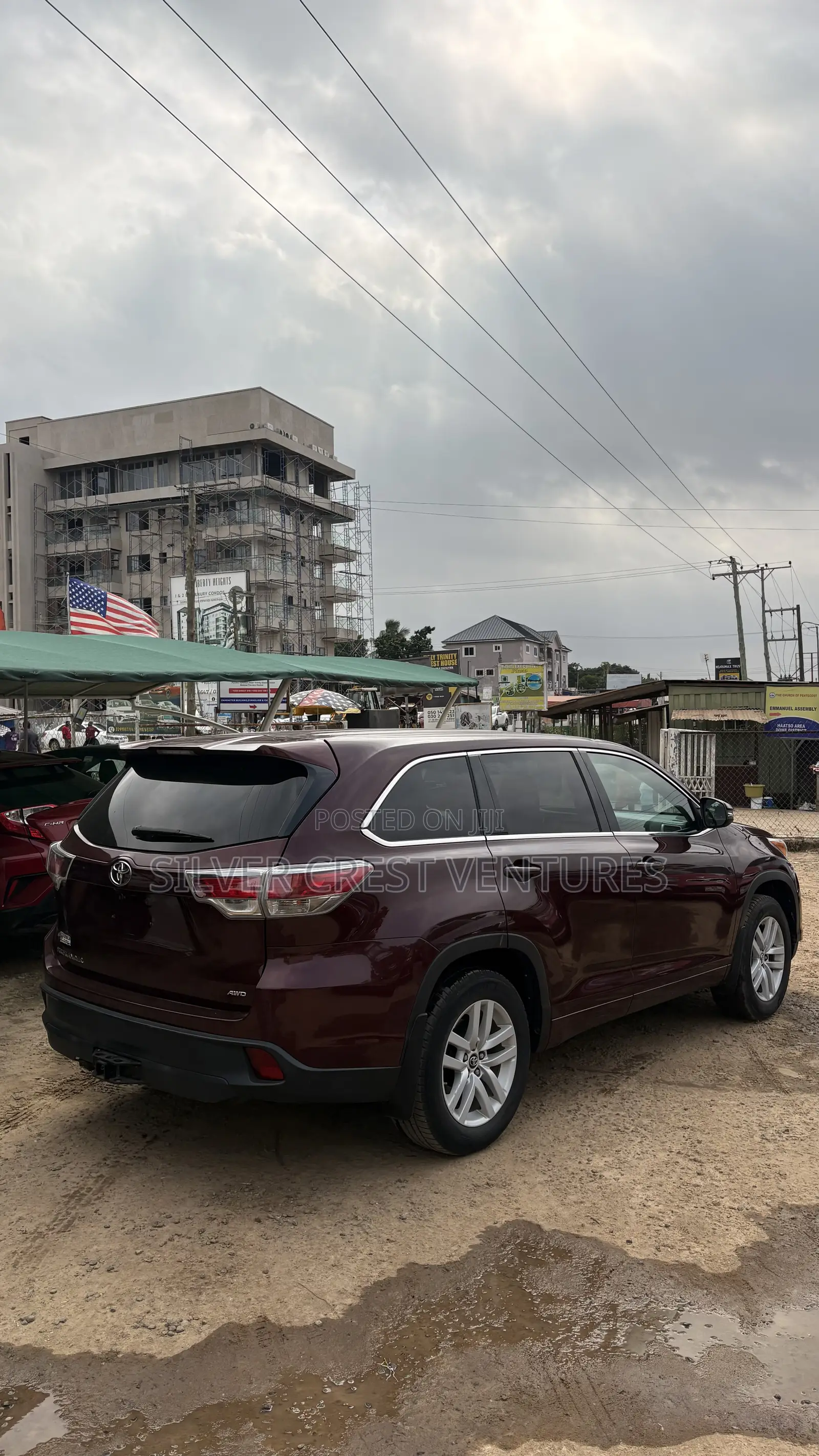 Toyota Highlander LE V6 4x4 (3.5L 6cyl 6A) 2016 Burgundy
