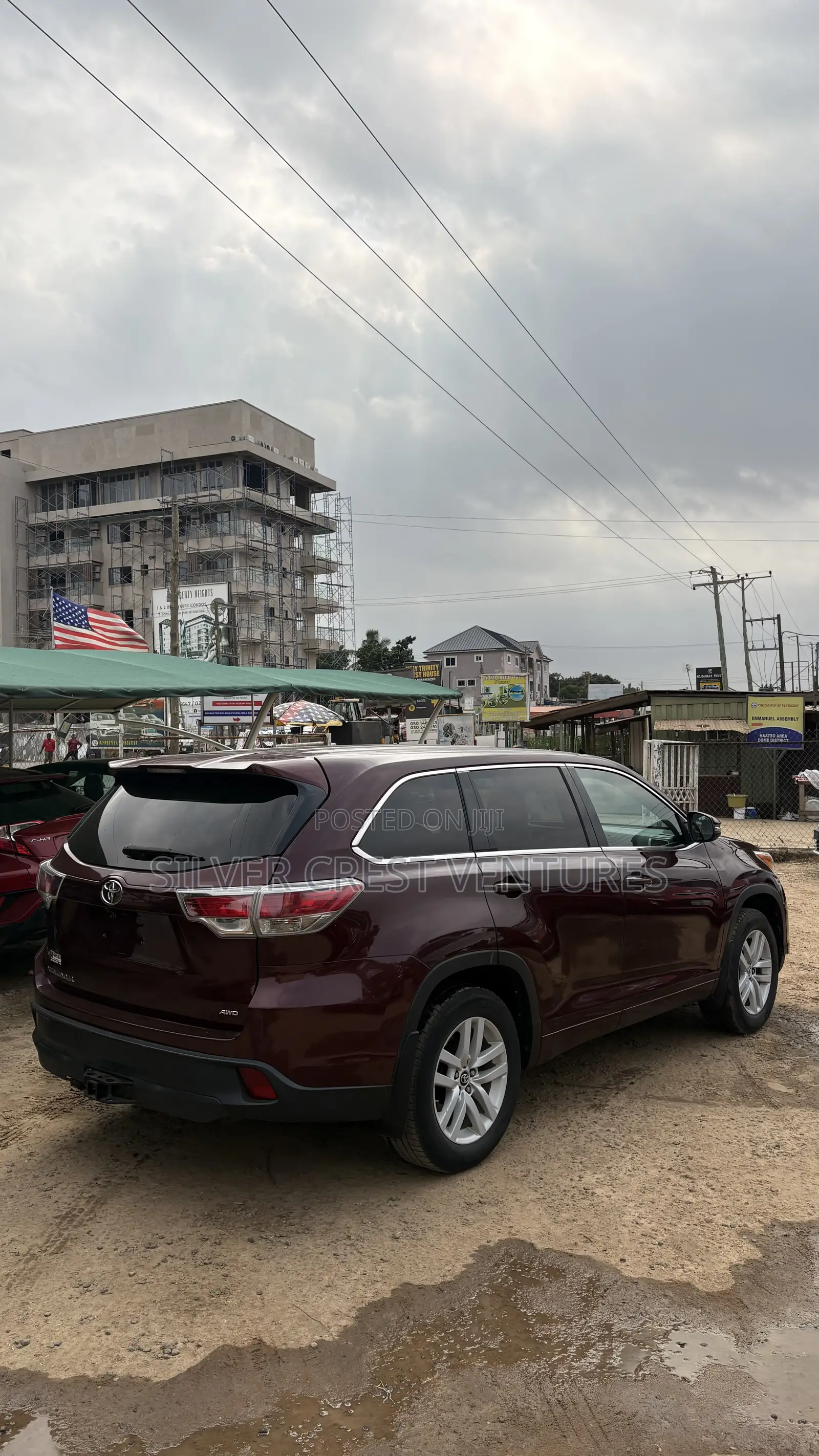 Toyota Highlander LE V6 4x4 (3.5L 6cyl 6A) 2016 Burgundy