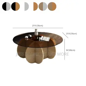 Center Table With Tempered Glass