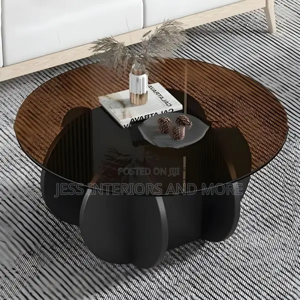 Center Table With Tempered Glass