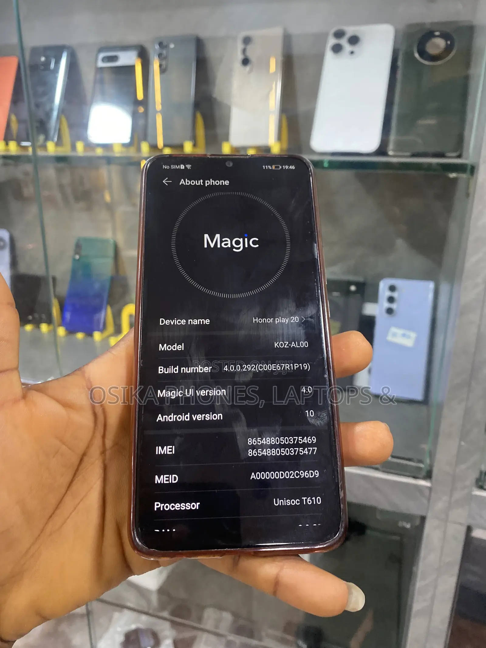 Honor Play 20 128 GB Blue