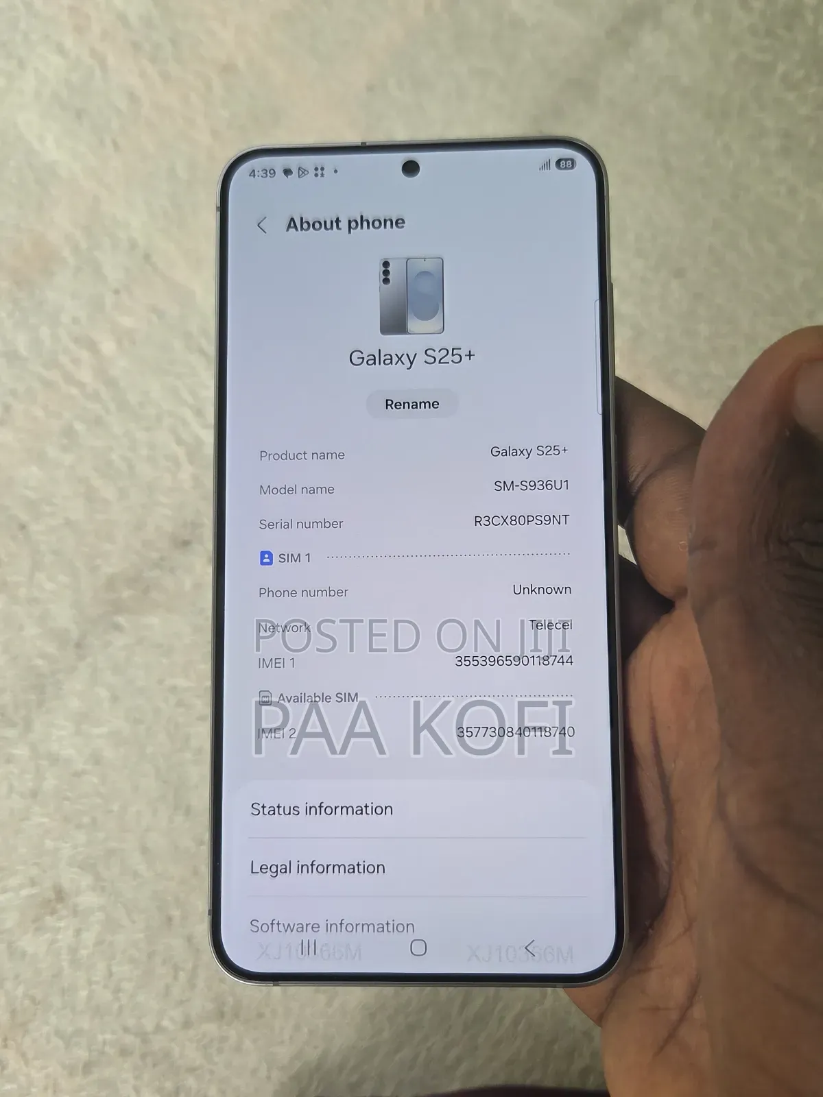 Samsung Galaxy S25+ 512 GB Silver