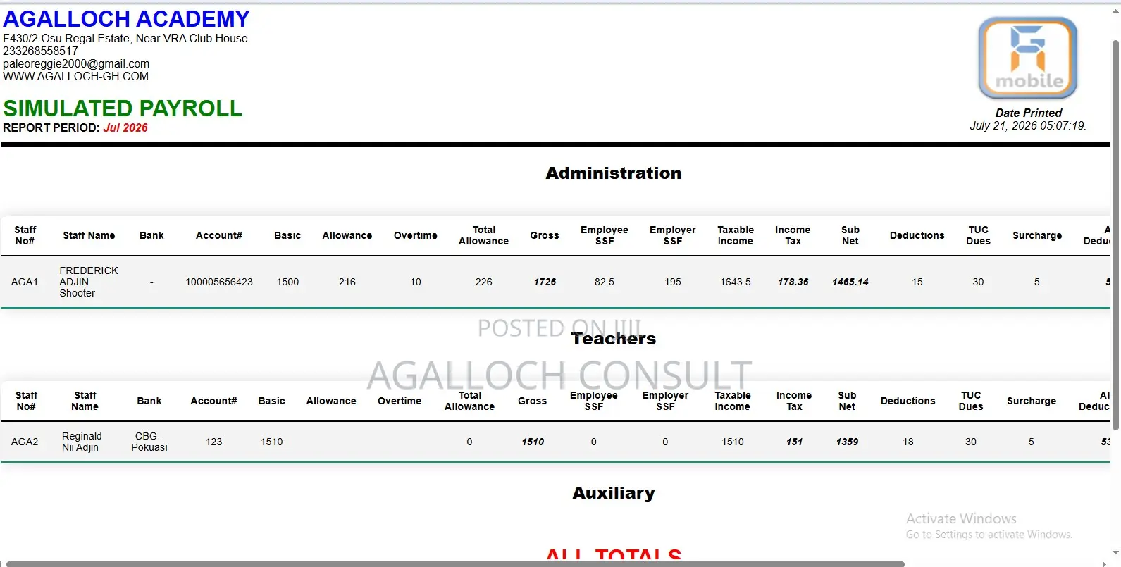 GRA Compliant PAYROLL Software