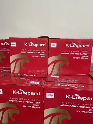 K-Leopard 12 Plates 12V 70Ah Car Batteries : Free Delivery in Kumasi
