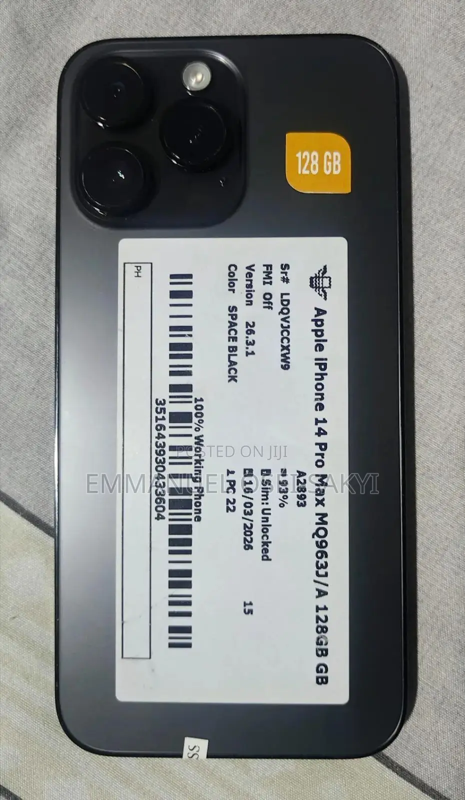 Apple iPhone 14 Pro Max 128 GB Black