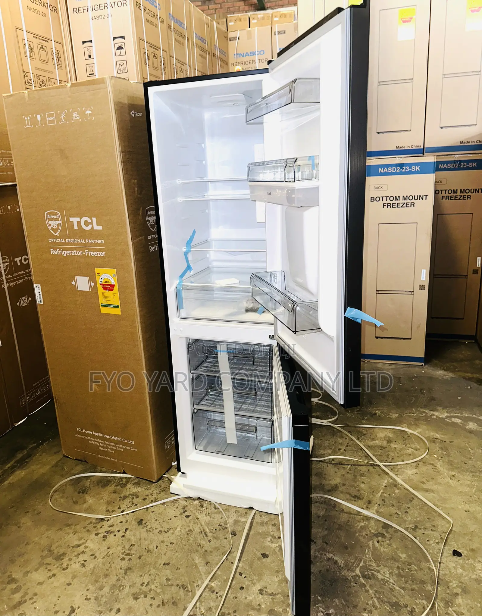 Modern Made TCL Double Door 309liters Fridge Comes Wit Dispenser
