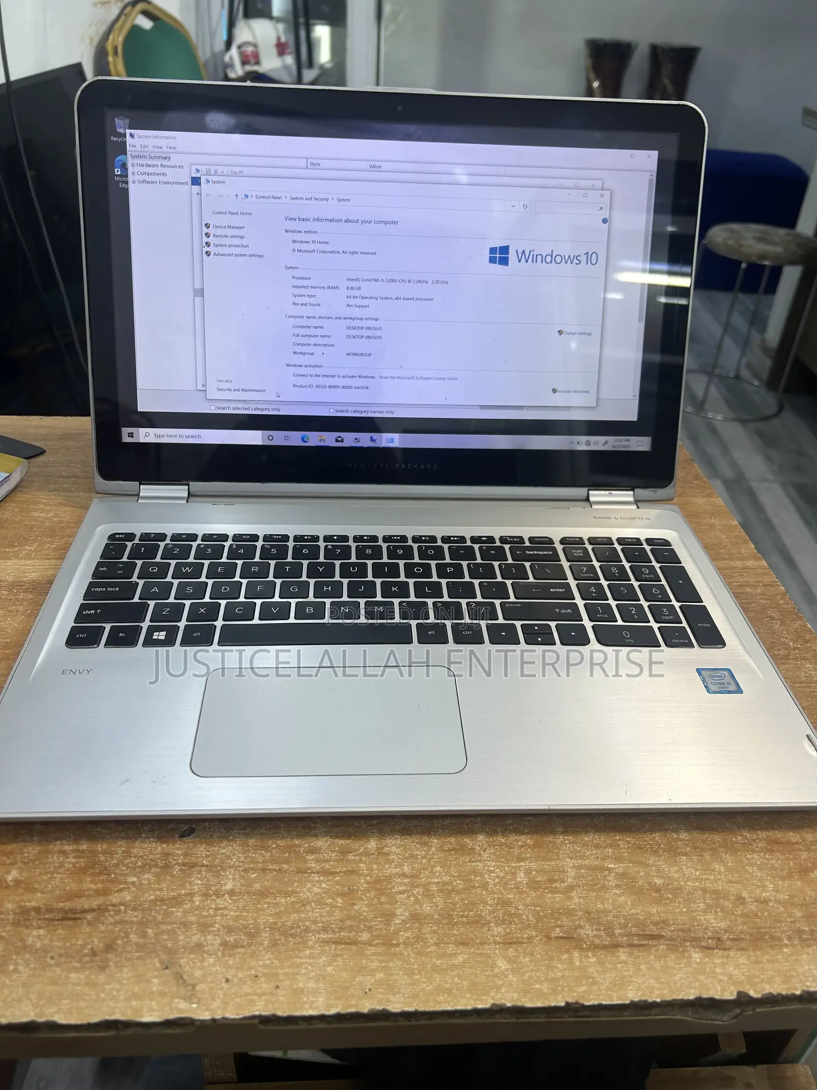 Laptop HP Envy x360 8GB Intel Core i5 HDD 750GB