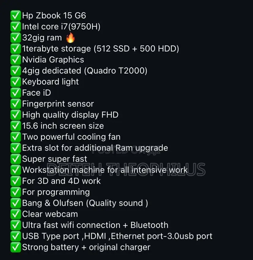 Laptop HP ZBook 15 G6 32GB Intel Core i7 HDD+SSD 1T