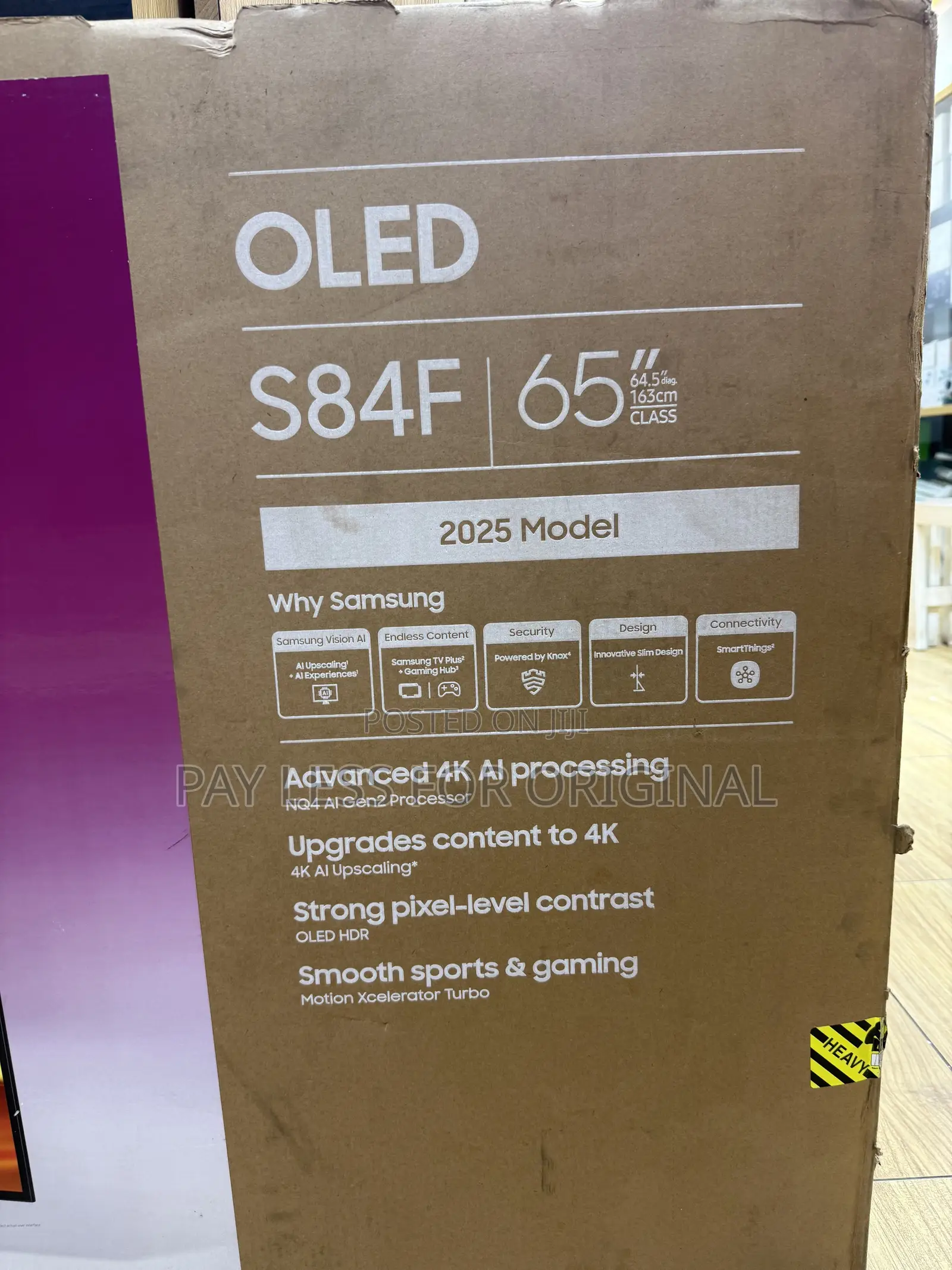 65" Class S84F OLED UHD Samsung Vision AI Smart Tizen TV (2025)