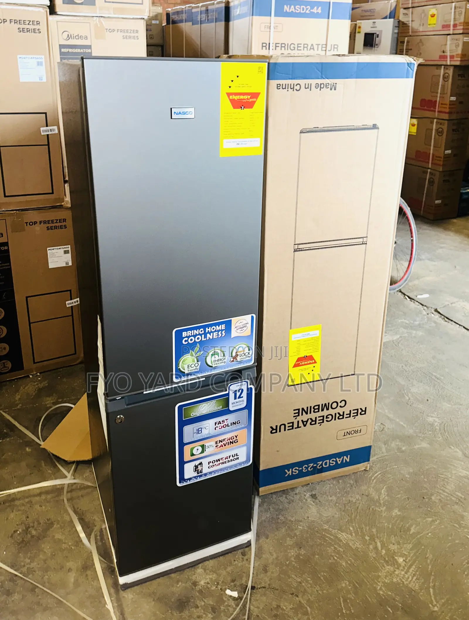 Quality Made 170liters Nasco Top Fridge Double Door Refrigerator
