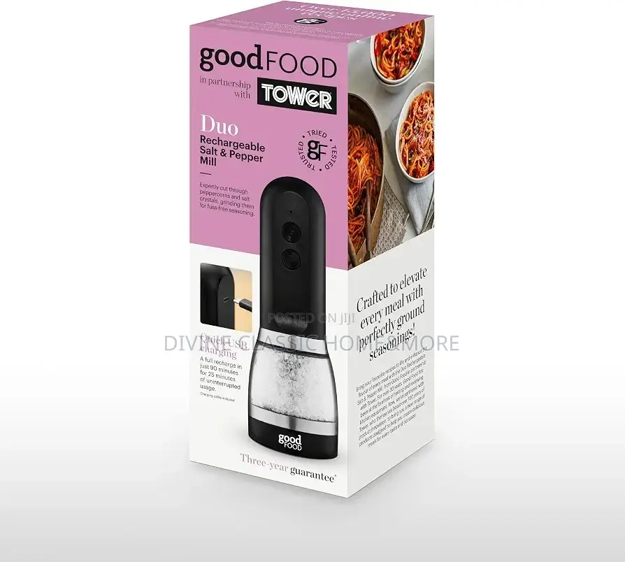 Tower Duo Rechargeable Salt and Pepper Mill