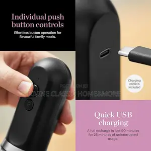 Tower Duo Rechargeable Salt and Pepper Mill