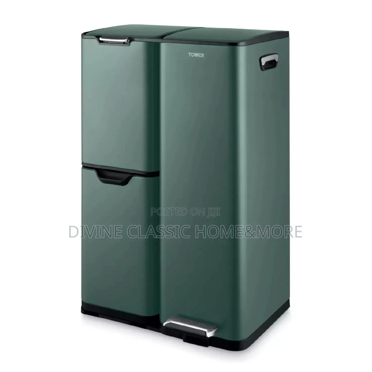 Tower 60lit Recycling Pedal Waste Bin