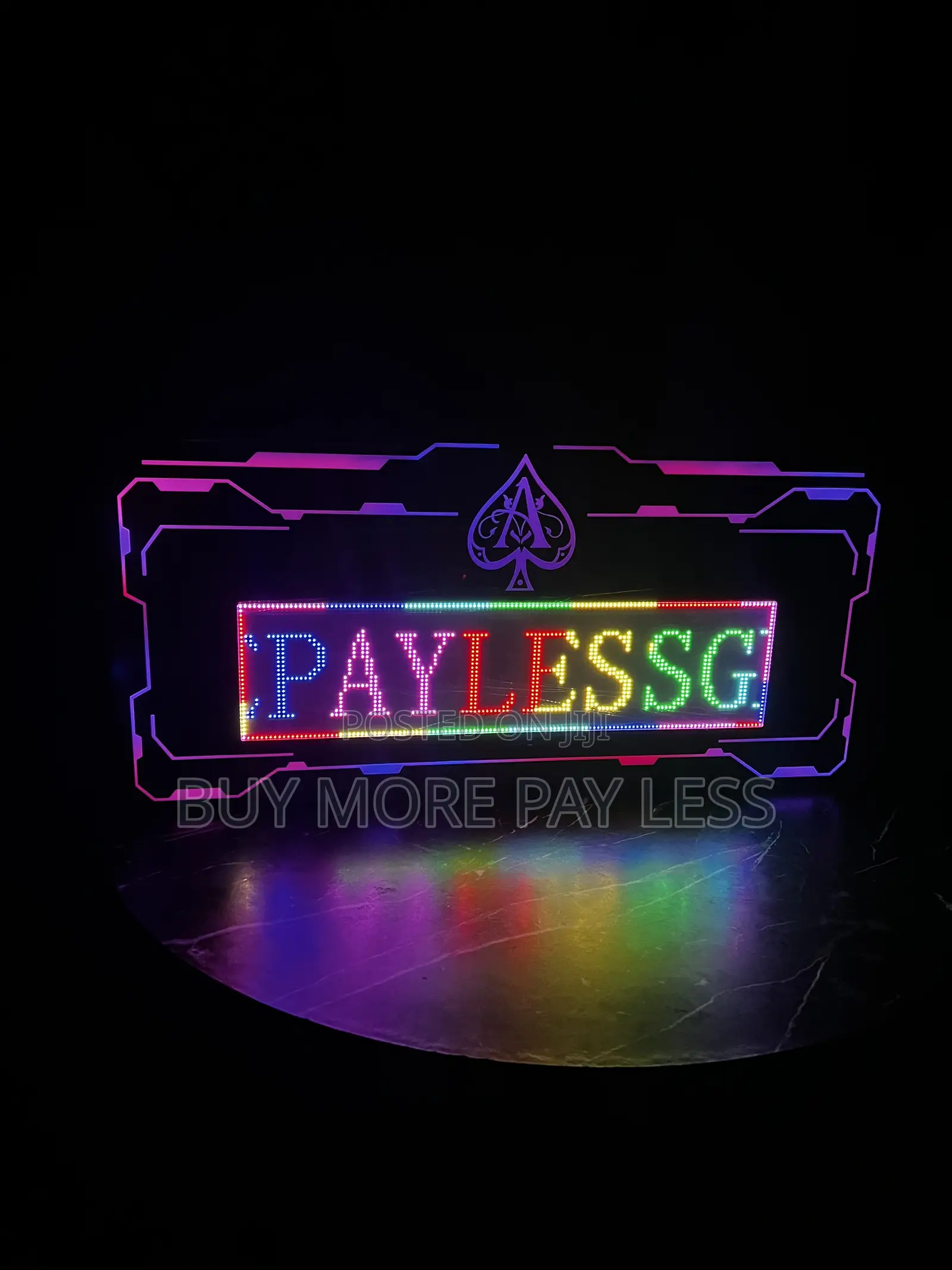 L Custom Programmable LED Acrylic Message Sign Board.