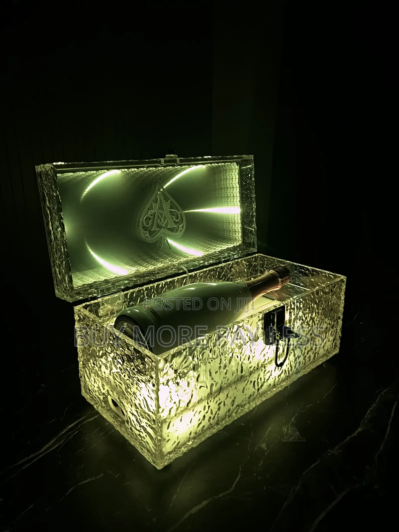 Ace of Spades Branded, LED-lighted Acrylic Bottle Display Case