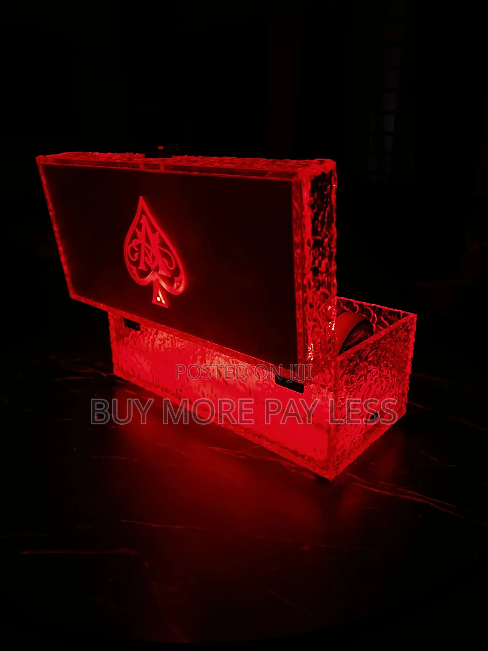 Ace of Spades Branded, LED-lighted Acrylic Bottle Display Case