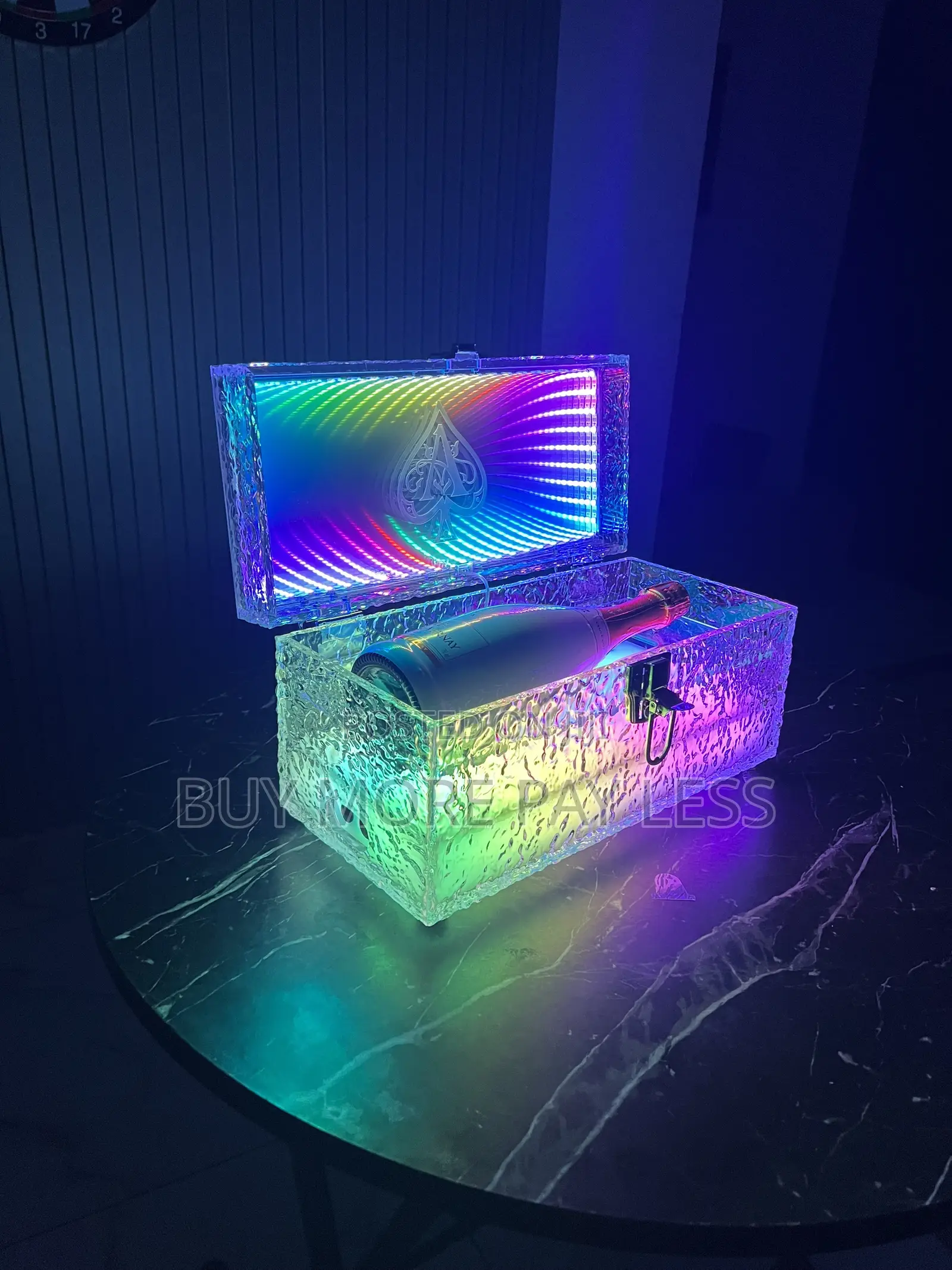 Ace of Spades Branded, LED-lighted Acrylic Bottle Display Case