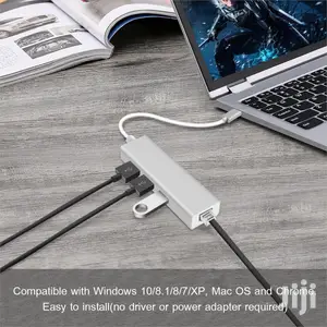 Type C Hub With Ethernet Adaptor