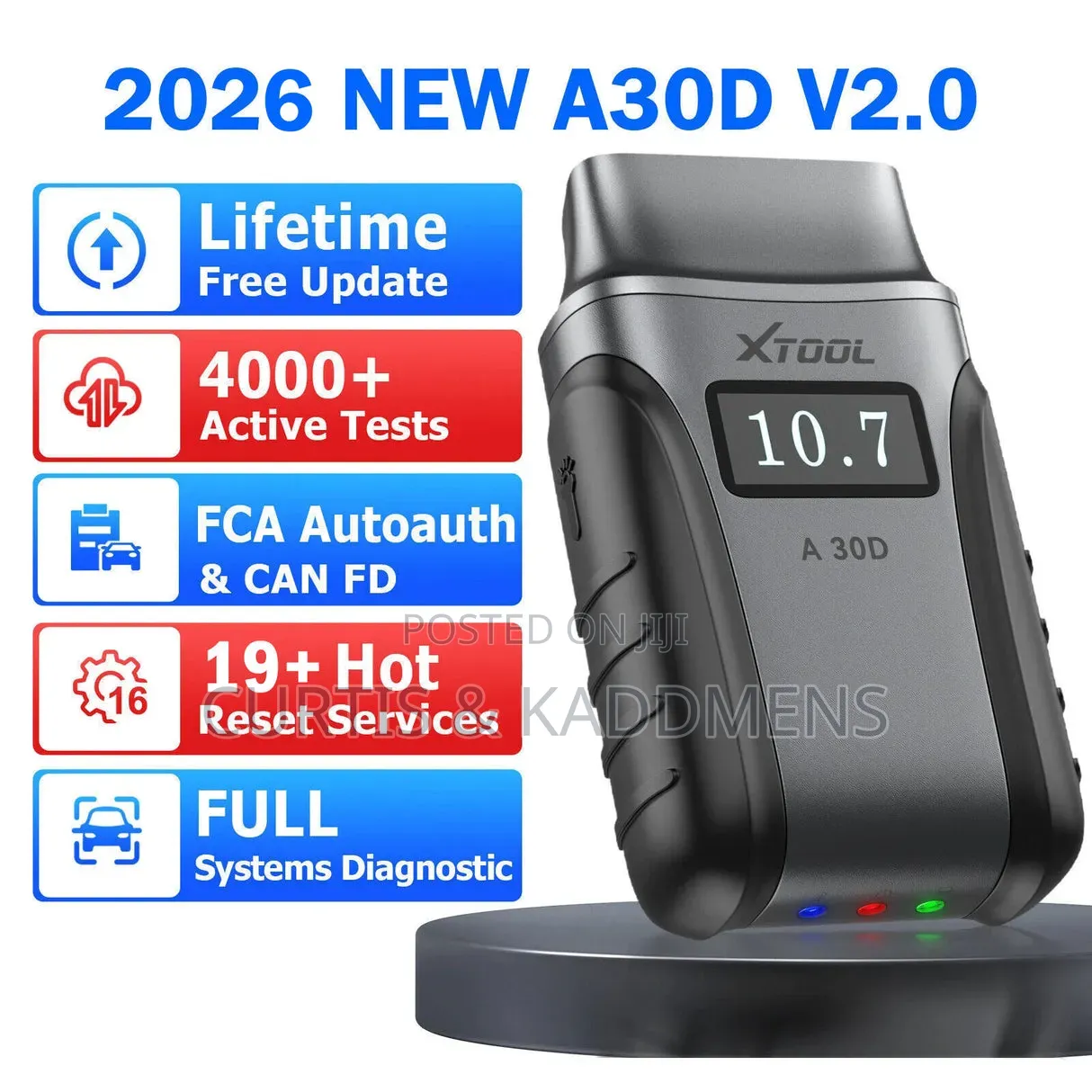 Xtool Anyscan A30D Bluetooth OBD2 Diagnostic Scanner