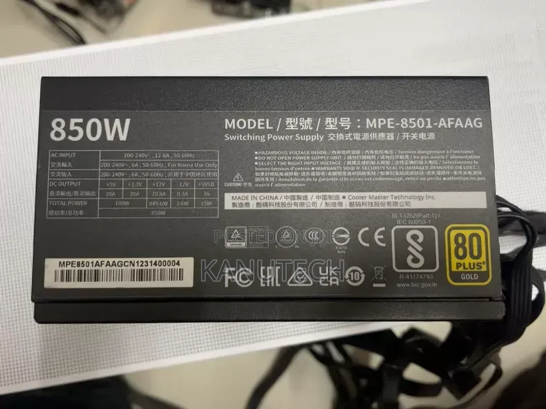 Cooler Master 850W Gold PSU. Original HQ