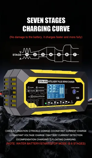 12v/24v Intelligent Pulse Battery Charger 10a/5a LCD Display