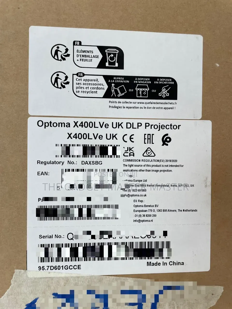 Optoma Technology X400lve 4000 Lumen Xga DLP Protector
