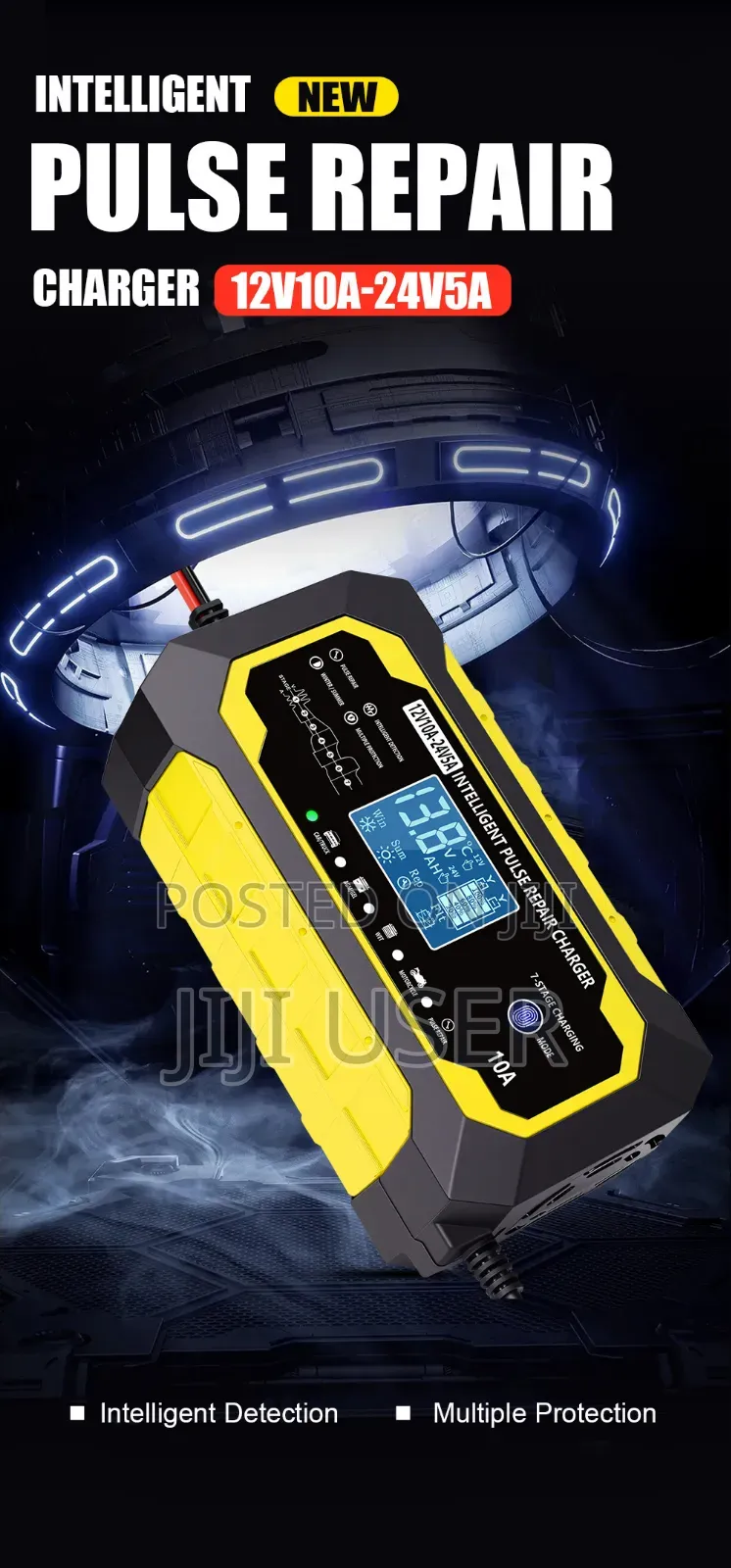 12v/24v Intelligent Pulse Battery Charger 10a/5a LCD Display
