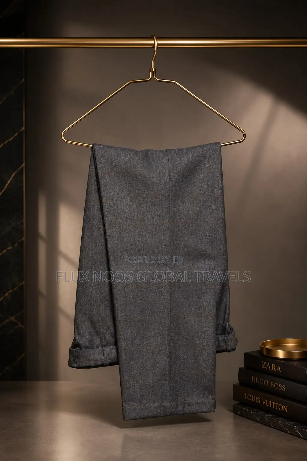 UK USED Men's Premium Grey Windowpane 2-Piece Suit Size 40 Jacket