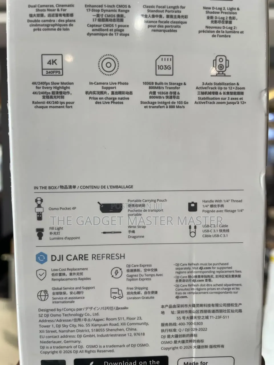 Dji Osmo Pocket 4P Standard Combo