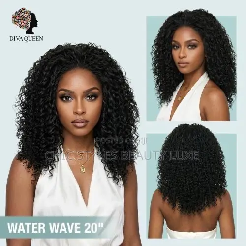 210g Diva Queen 100% Virgin Human Hair Half Wig Water Wave 20"