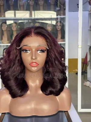 14 Inches Dark Burgundy Vietnam SDD Bouncy With 5x5 Closure