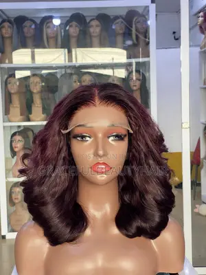 14 Inches Dark Burgundy Vietnam SDD Bouncy With 5x5 Closure