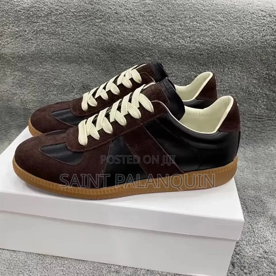 Maison Margiela Brown Leather and Suede Construction With Gum Sole