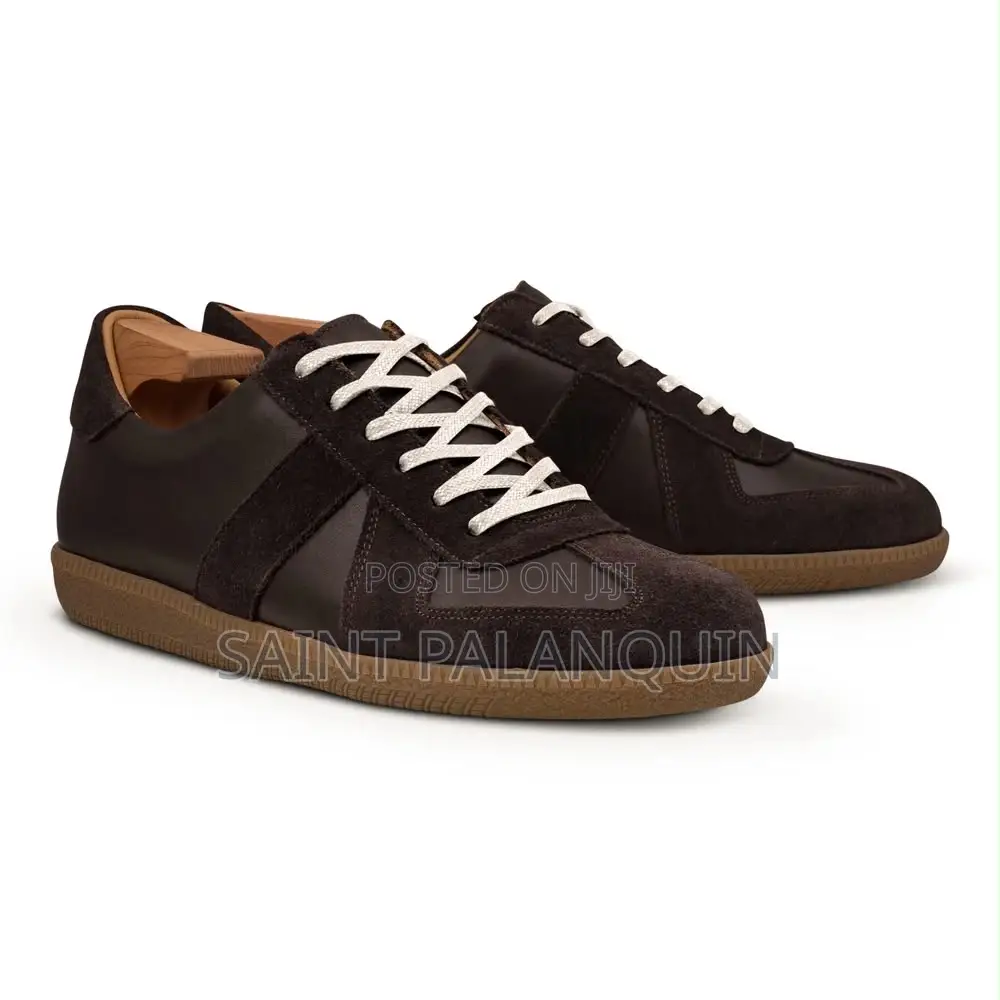 Maison Margiela Brown Leather and Suede Construction With Gum Sole