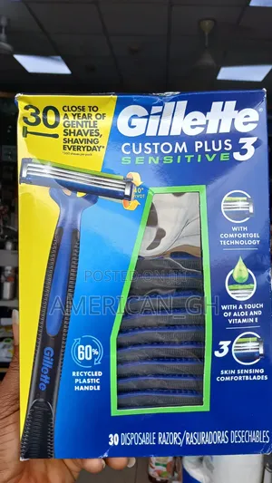 Gillette Custom Plus 3 Sensitive, 30 Razors