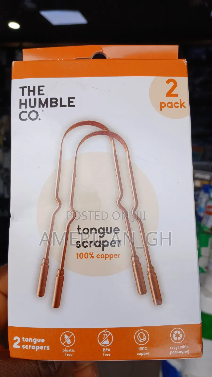Tongue Scraper, 100% Copper, 2pack