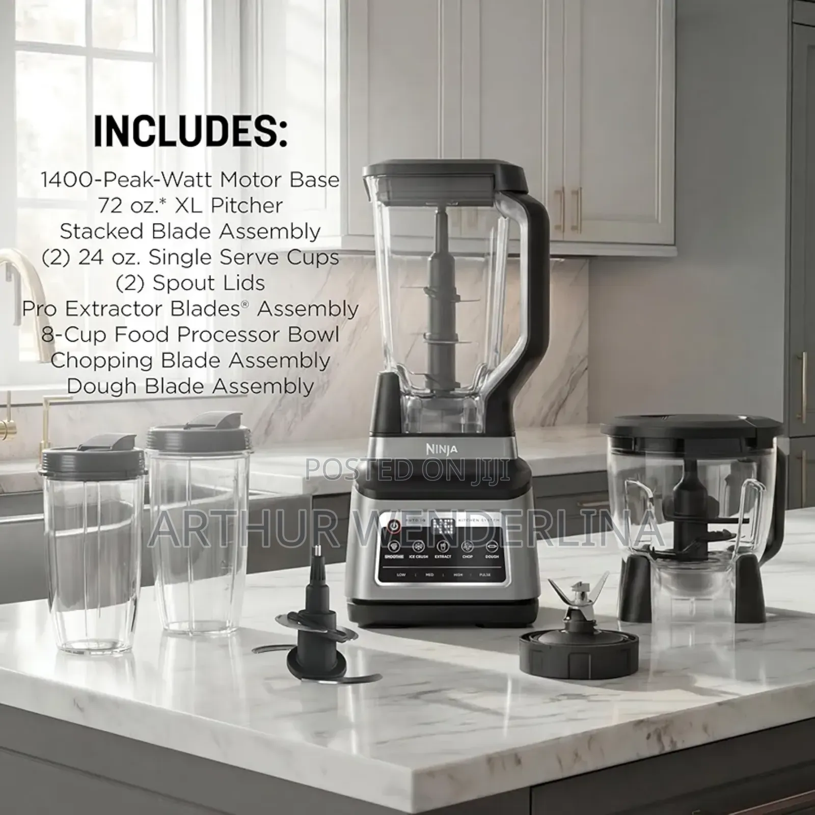 NINJA PROFESSIONAL BLENDER 3 IN 1 ,1400watt Auto-Iq Presets