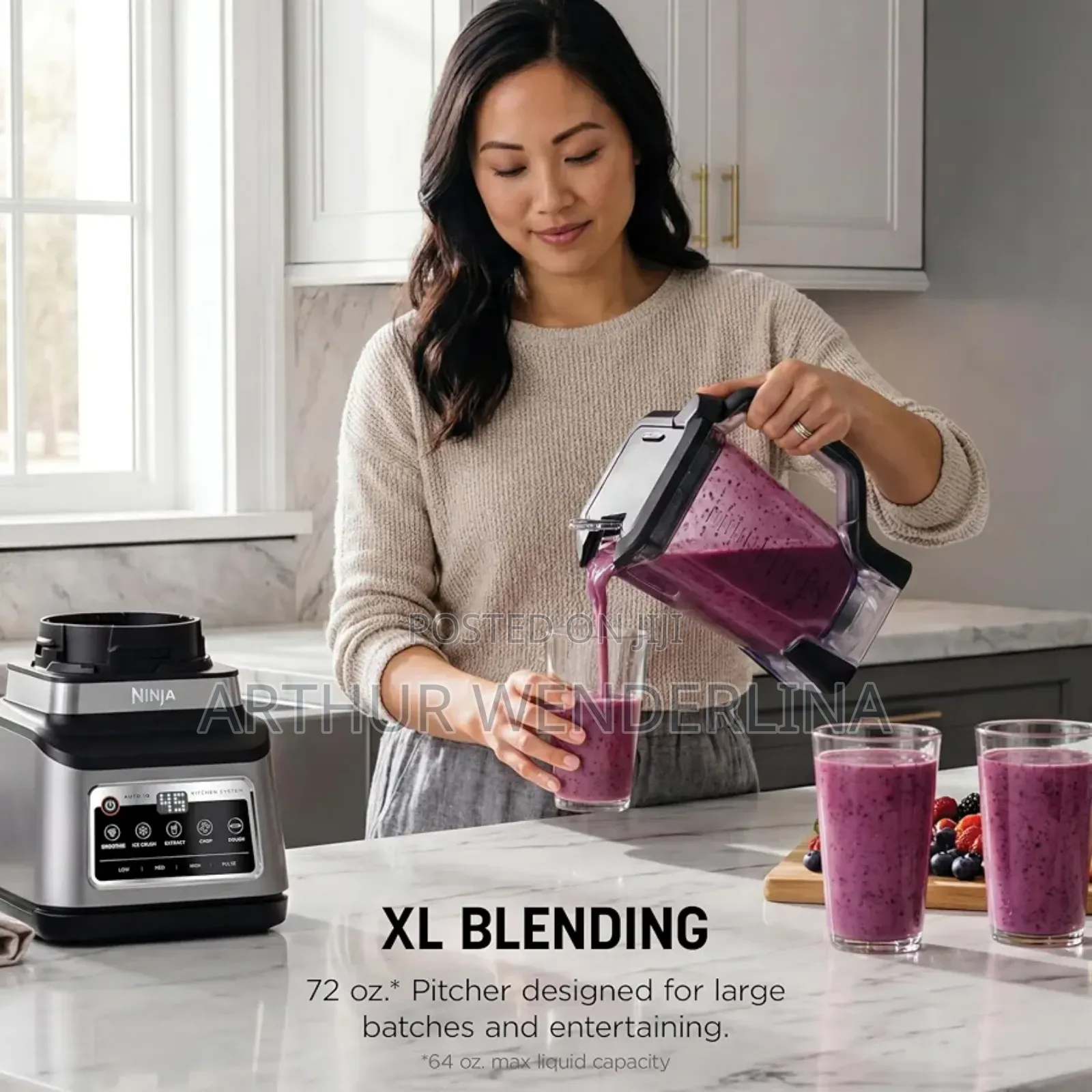 NINJA PROFESSIONAL BLENDER 3 IN 1 ,1400watt Auto-Iq Presets
