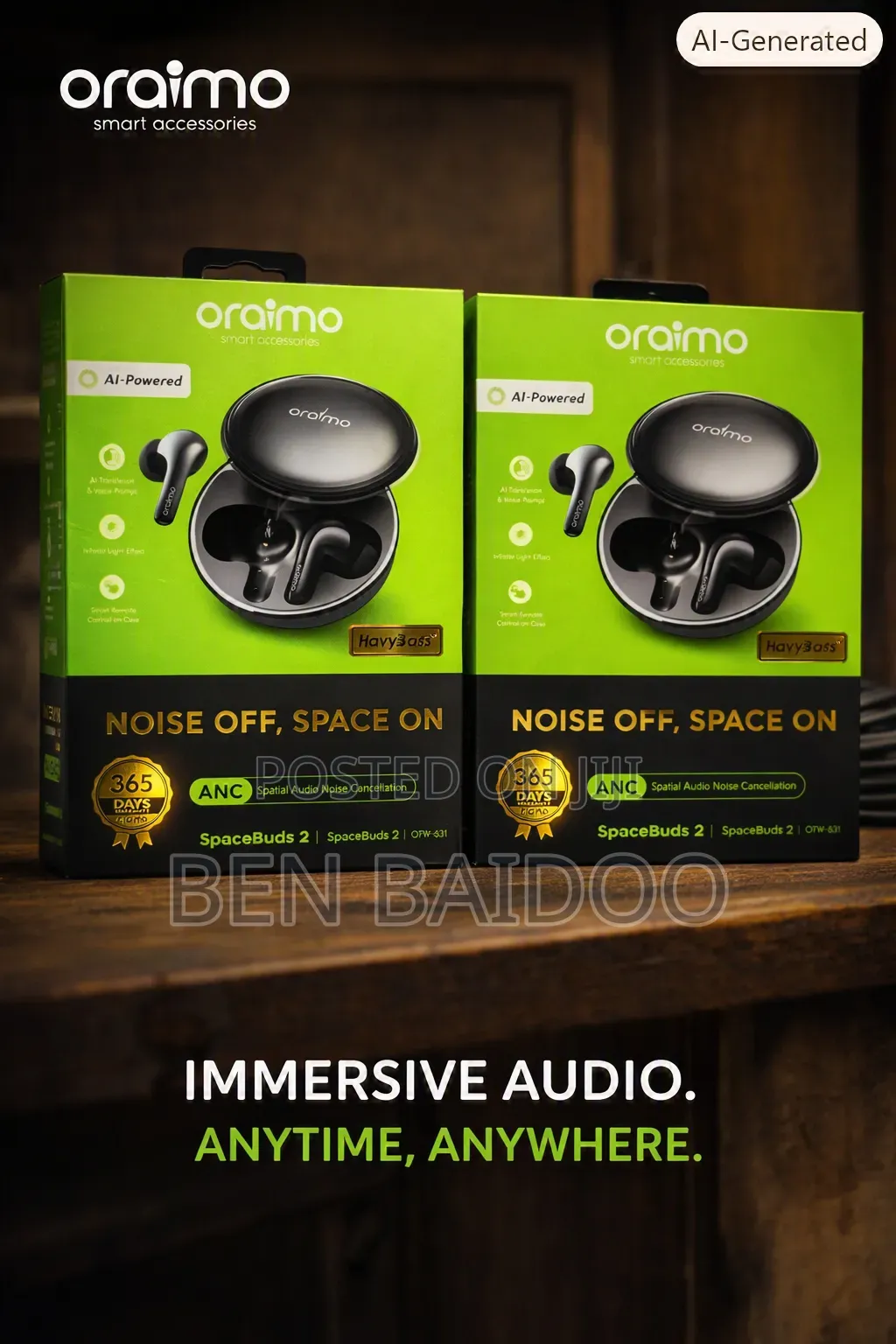 Oraimo Spacebuds2 (100% Sound Clarity)