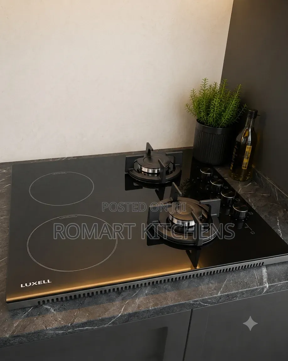 Turkish Luxell 60cm Inbuilt Glass and Electric Combination Burner