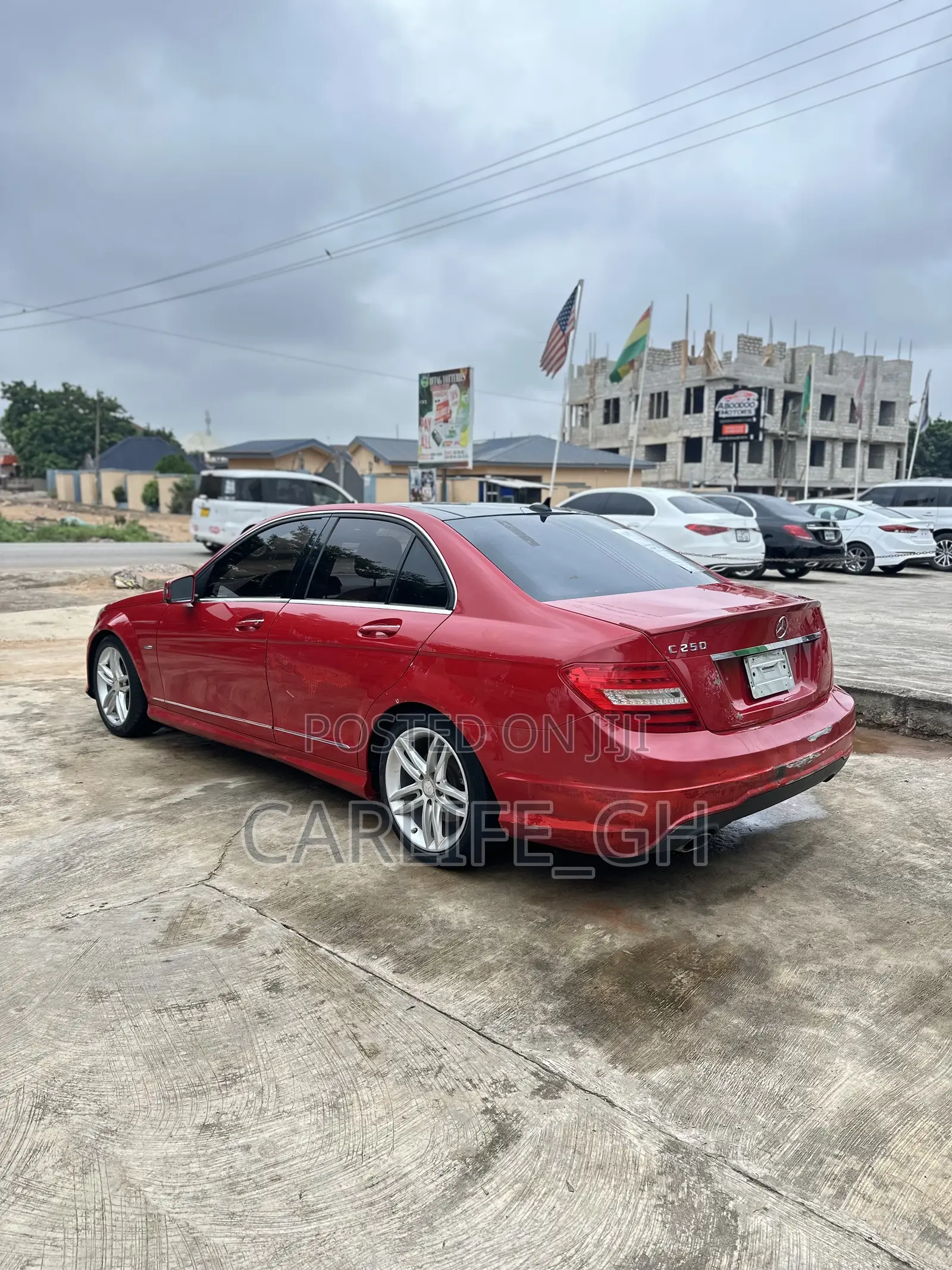 Mercedes-Benz C250 2012 Red
