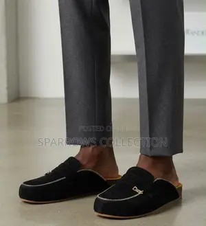 JW Anderson Black Suede Loafer Mule