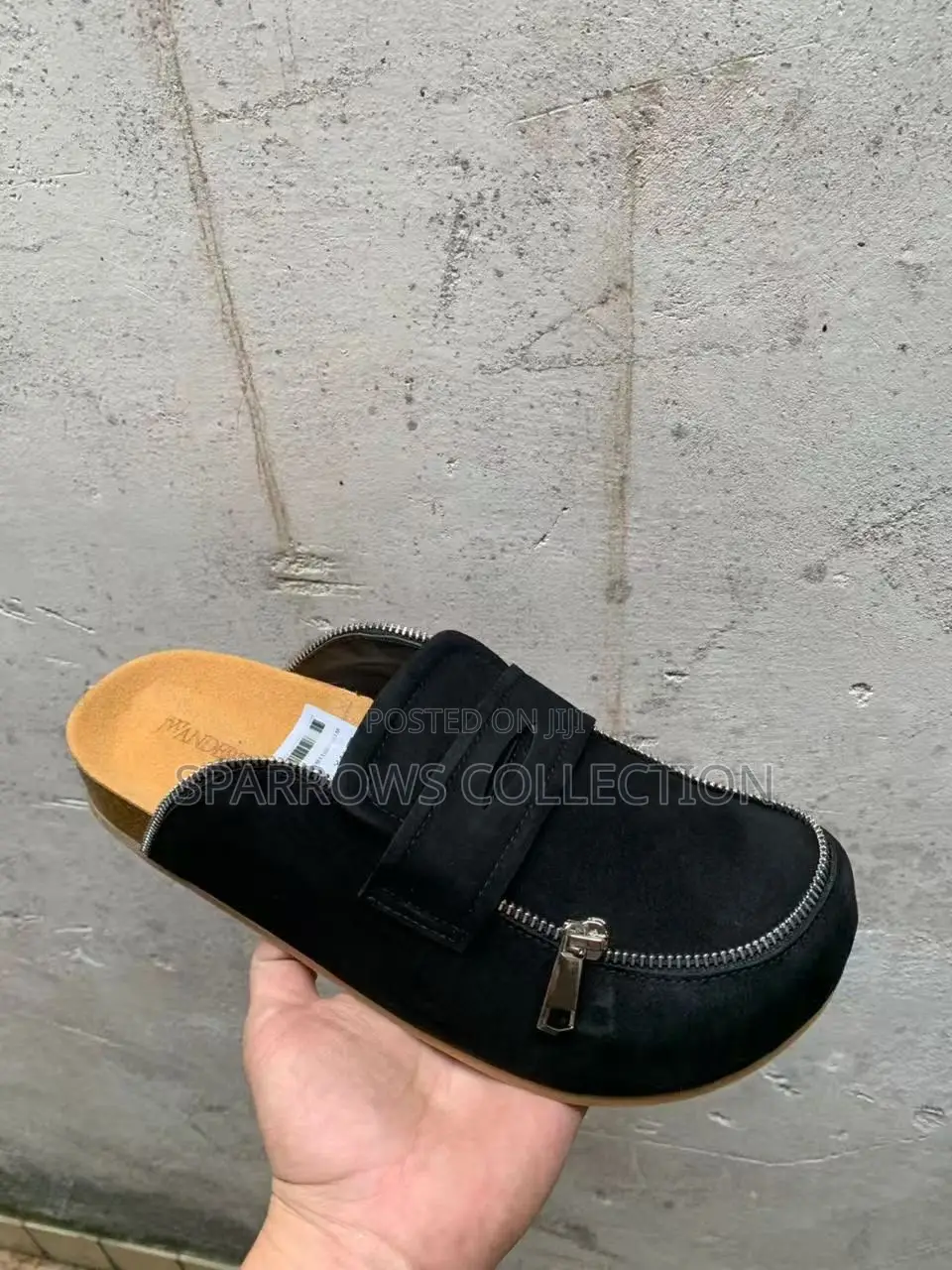 JW Anderson Black Suede Loafer Mule