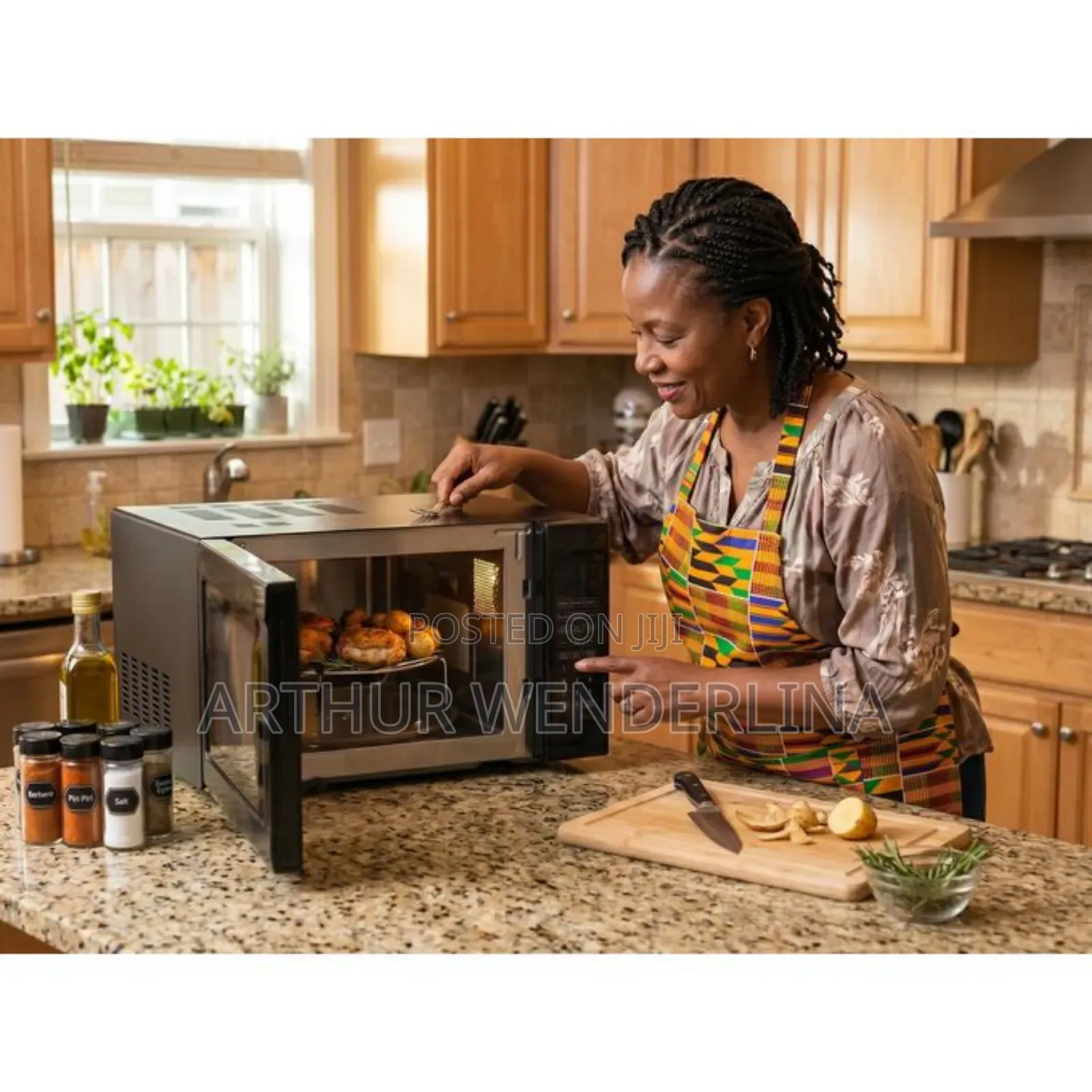 German Plus 25 Digital Countertop Microwave Oven With Grill Function