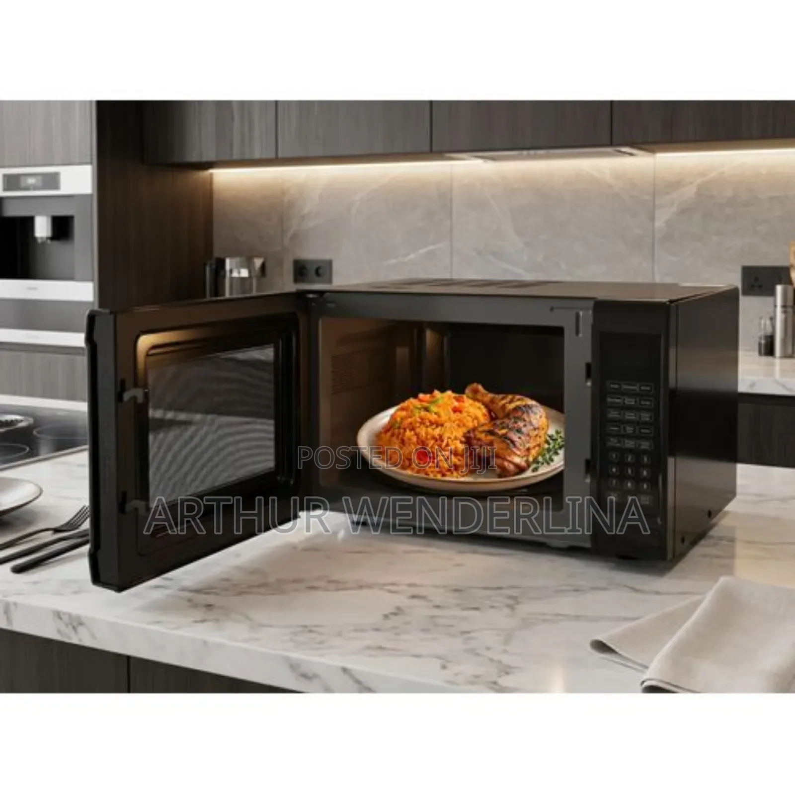 German Plus 25 Digital Countertop Microwave Oven With Grill Function